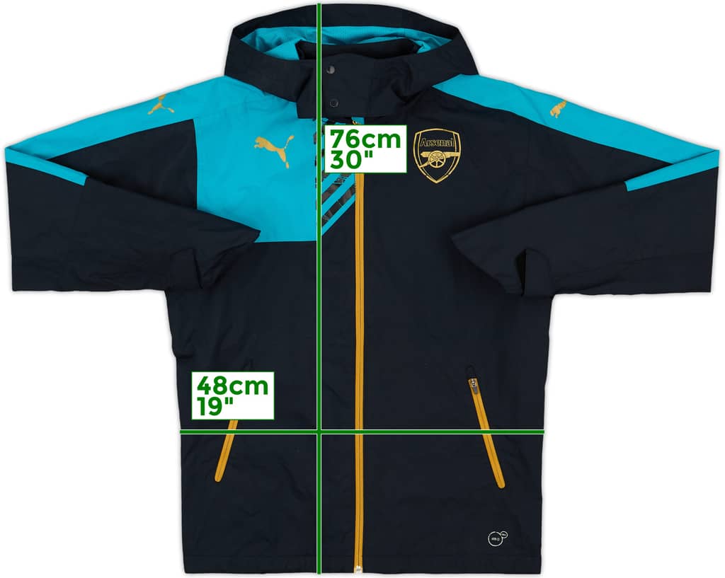 2015-16 Arsenal Puma Hooded Rain Jacket - 5/10 - (XS)
