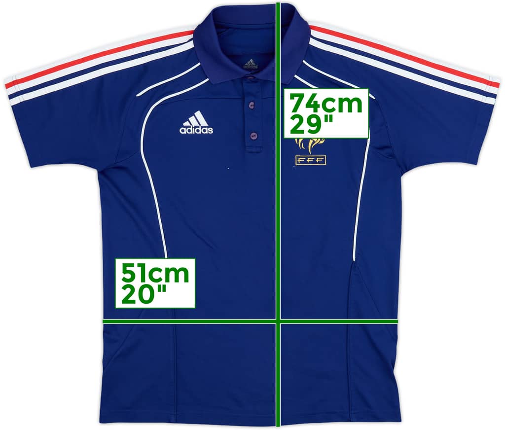 2010-11 France adidas Polo Shirt - 8/10 - (M/L)