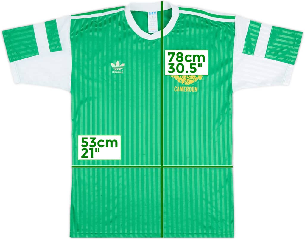 1990-92 Cameroon Home Shirt - 8/10 - (L/XL)