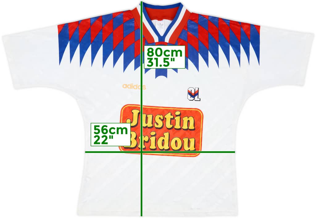 1995-96 Lyon Home Shirt - 5/10 - (XL)