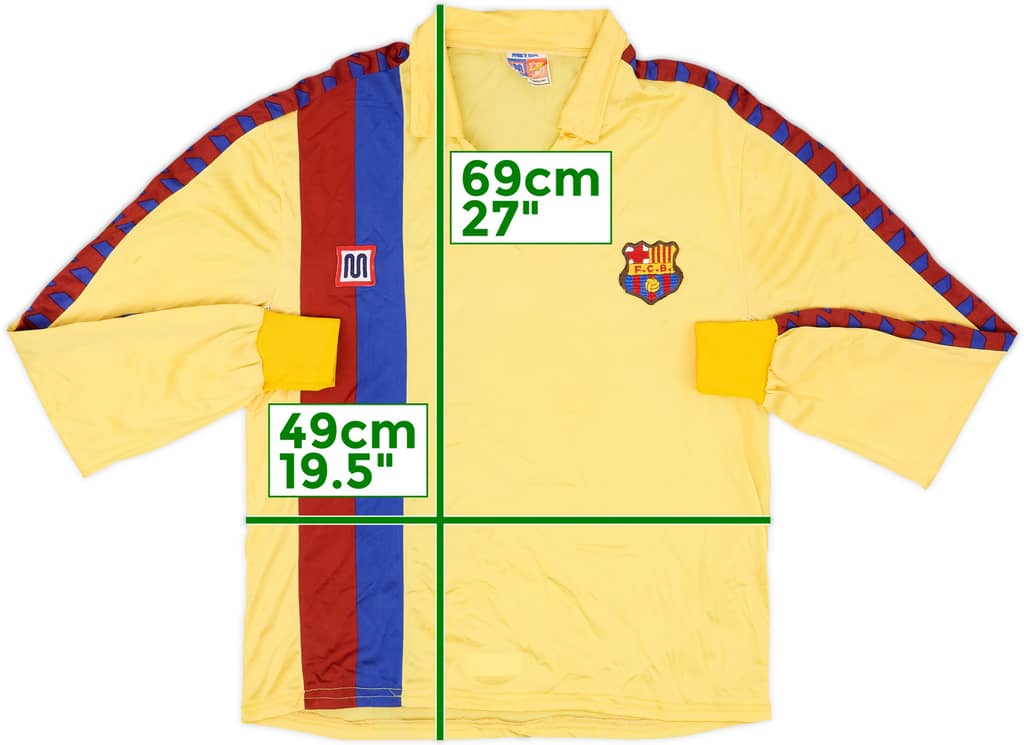 1984-89 Barcelona Away L/S Shirt - 6/10 - (L)