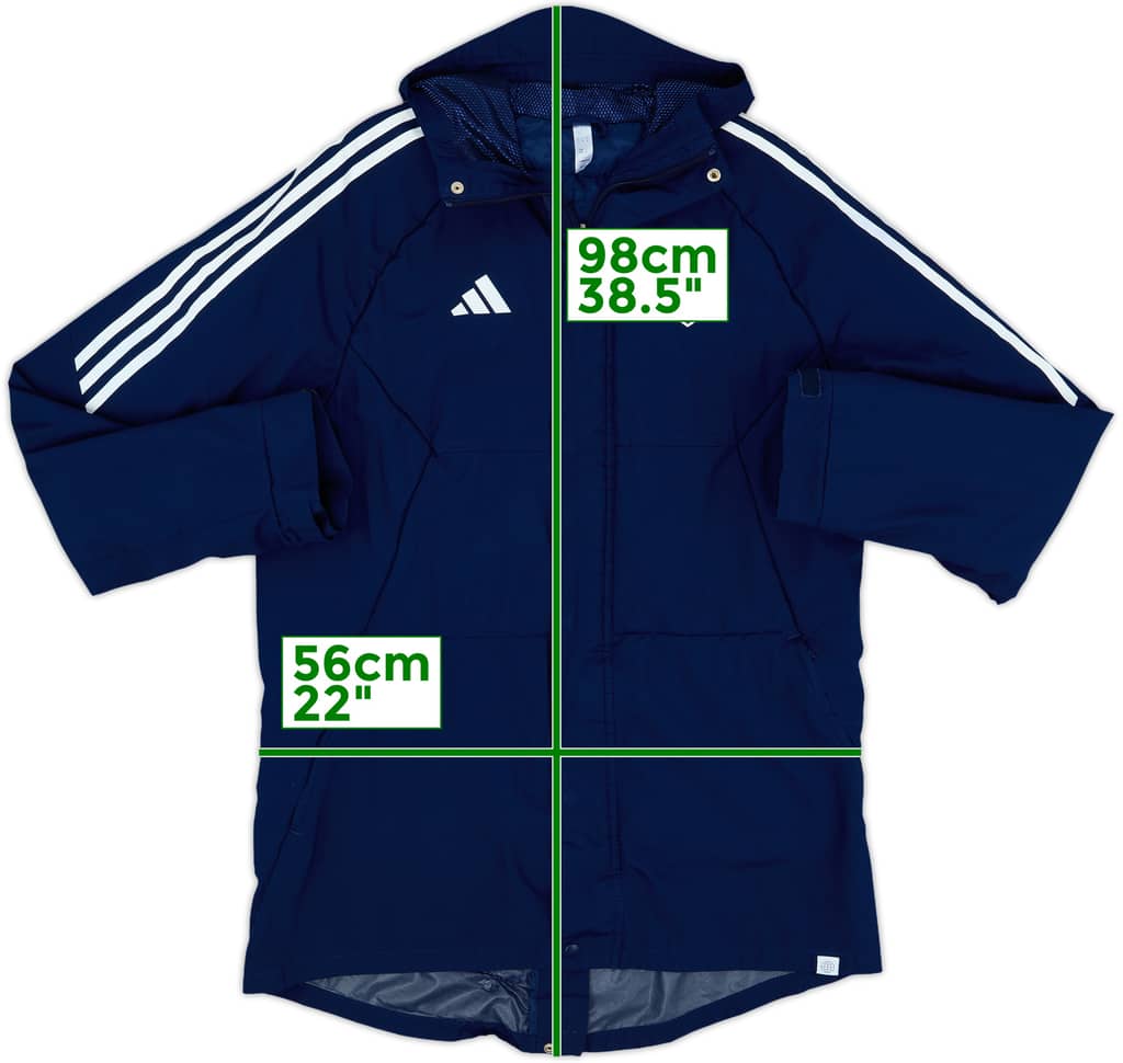 2023-24 Leeds adidas Padded Bench Coat - 8/10 - (M)