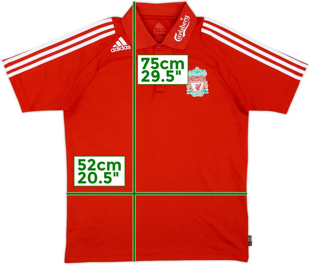 2008-09 Liverpool adidas Polo Shirt - 8/10 - (S)