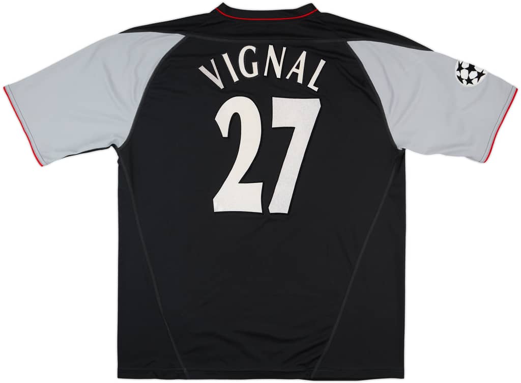 2002-03 Liverpool Match Issue Champions League Away Shirt Vignal #27