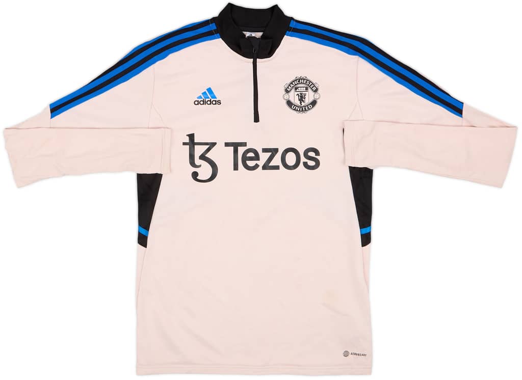 2022-23 Manchester United adidas 1/4 Zip Training Top - 6/10 - (S)