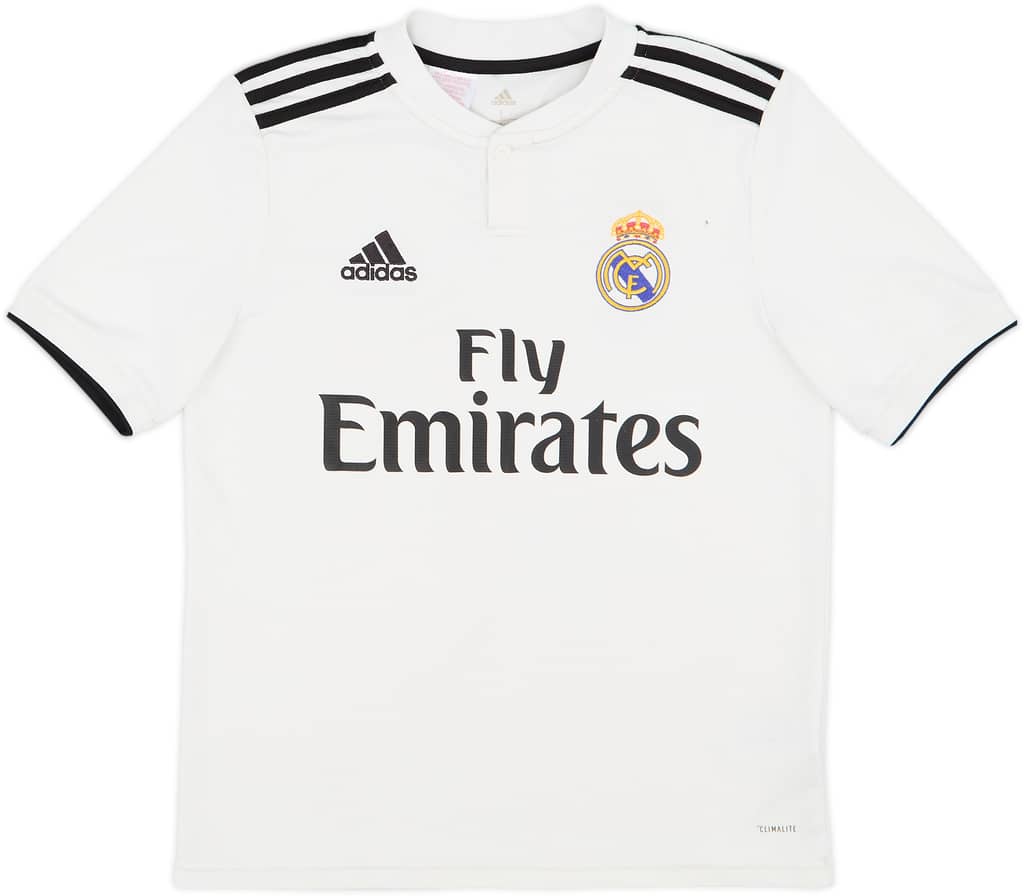 2018-19 Real Madrid Home Shirt - 9/10 - (L.Boys)