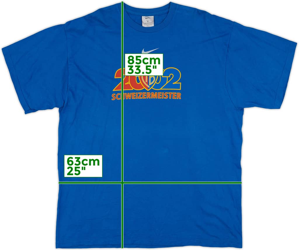 2002-03 FC Basel Nike Graphic Tee - 7/10 - (XXL)