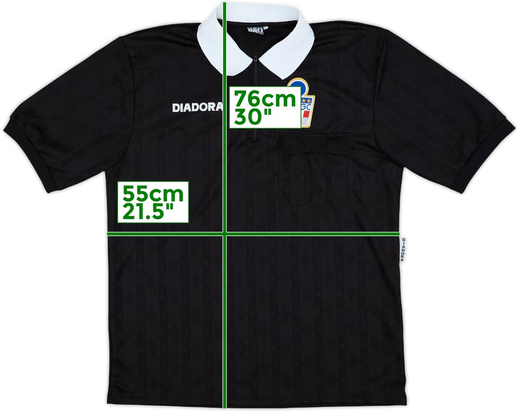 1990s Italy FIGC Diadora Referee Shirt - 8/10 - (XL)