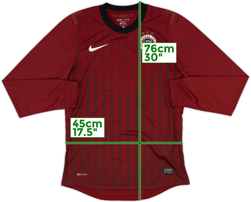 2011-12 Sparta Prague Player Issue Home L/S Shirt - 6/10 - (M)