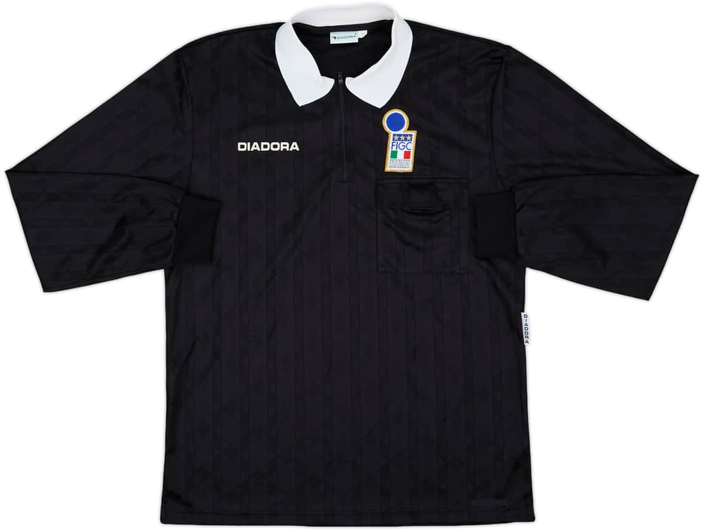 1990s Italy FIGC Diadora Referee L/S Shirt - 7/10 - (XL)