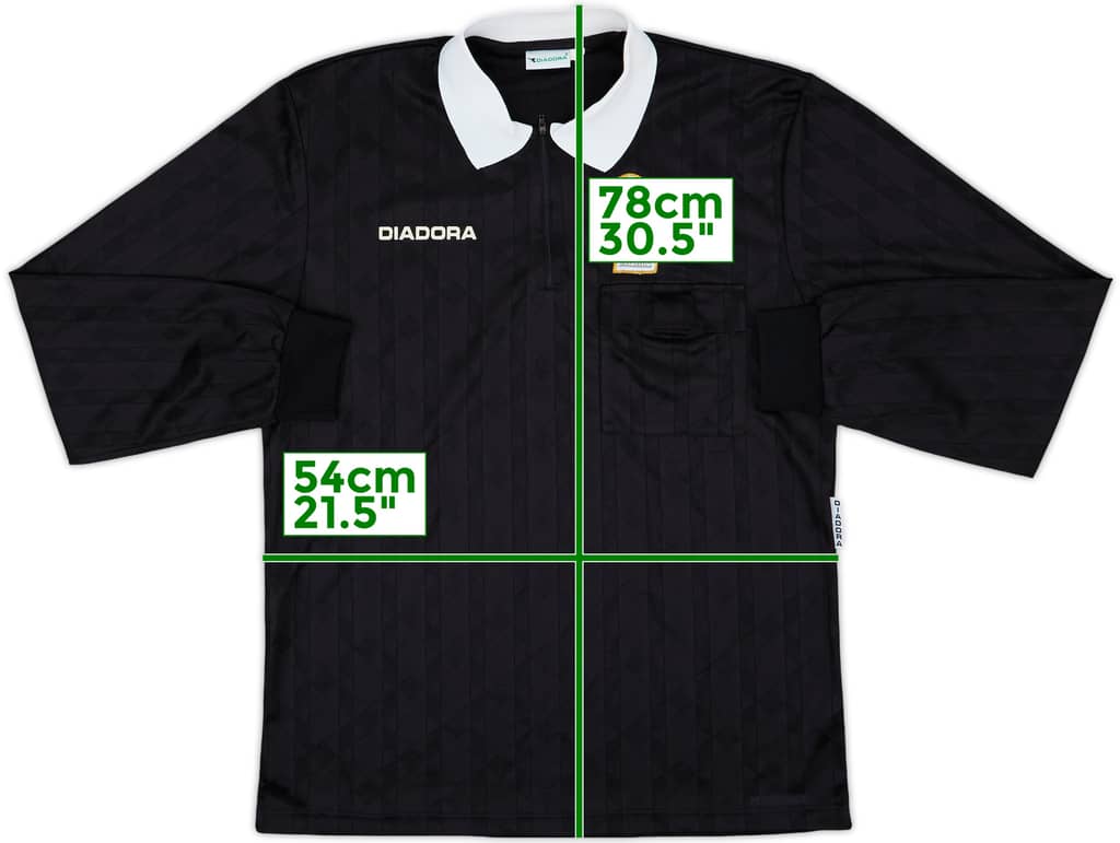 1990s Italy FIGC Diadora Referee L/S Shirt - 7/10 - (XL)