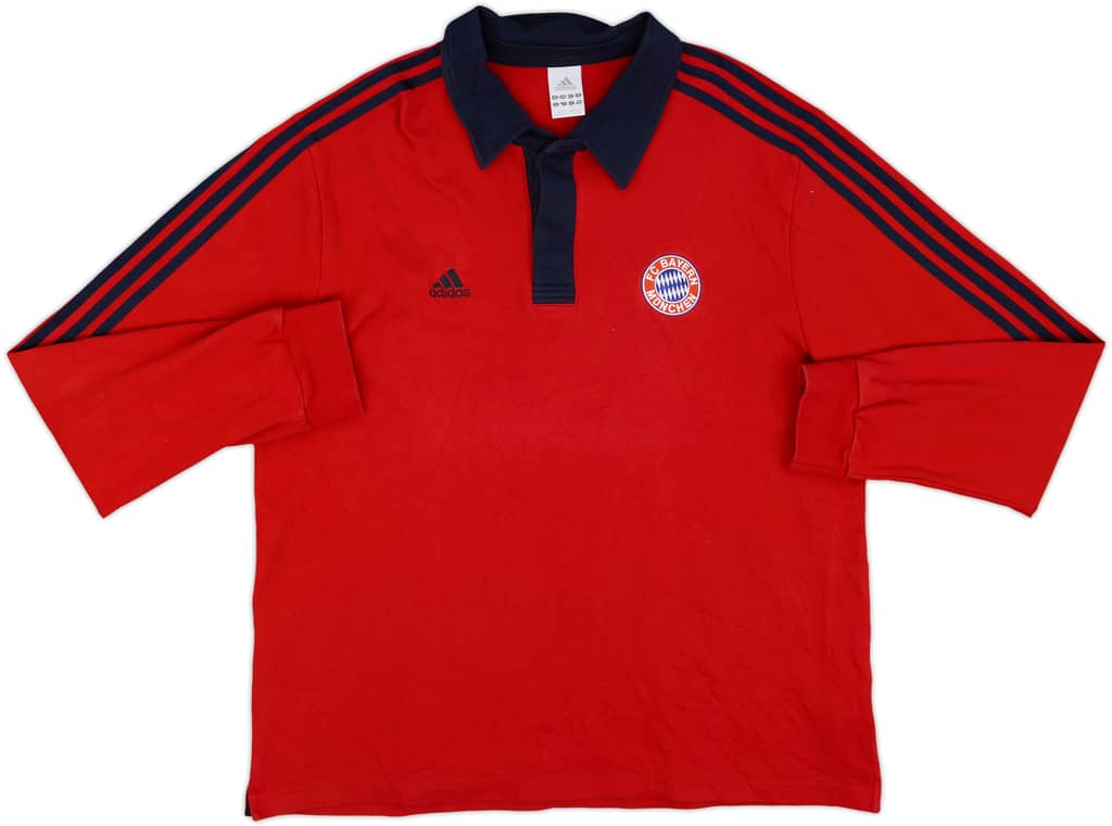2008-09 Bayern Munich adidas Polo L/S Shirt - 9/10 - (L)