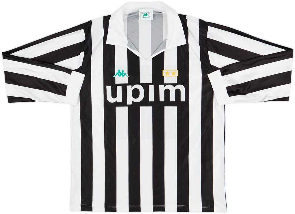 1991-92 Juventus Basic Home L/S Shirt - 9/10 - (XL)