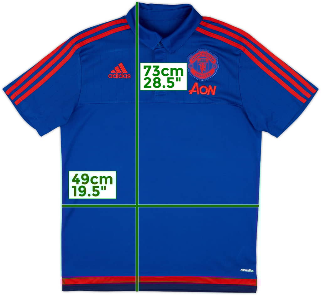 2015-16 Manchester United adidas Polo Shirt - 8/10 - (M)