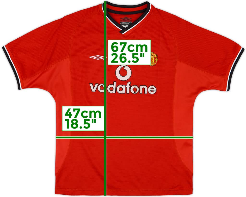 2000-02 Manchester United Home Shirt - 7/10 - (L.Boys)