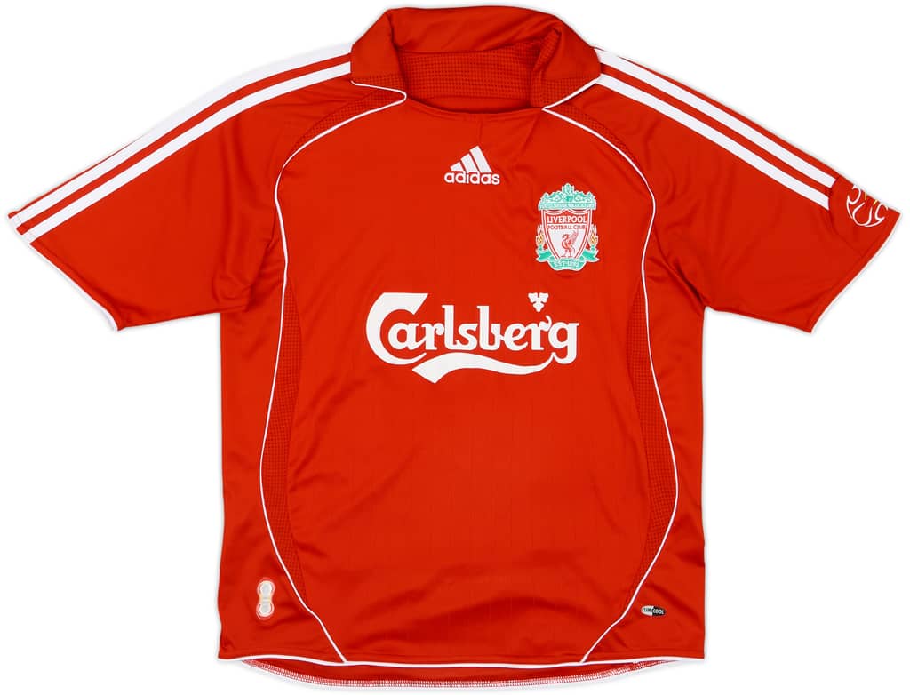 2006-08 Liverpool Home Shirt - 9/10 - (L.Boys)
