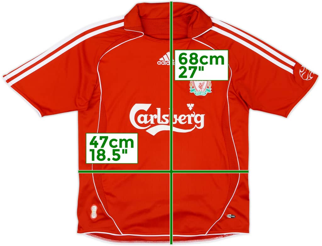 2006-08 Liverpool Home Shirt - 9/10 - (L.Boys)