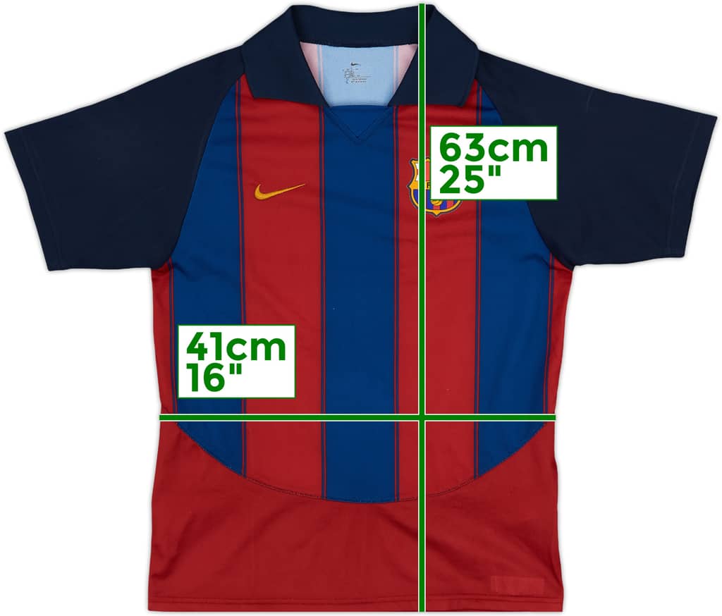 2003-04 Barcelona Basic Home Shirt - 8/10 - (M.Boys)