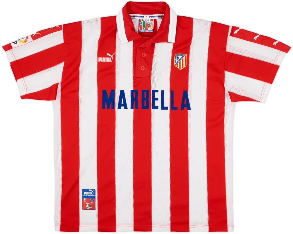 1997-98 Atletico Madrid Home Shirt - 8/10 - (XL)