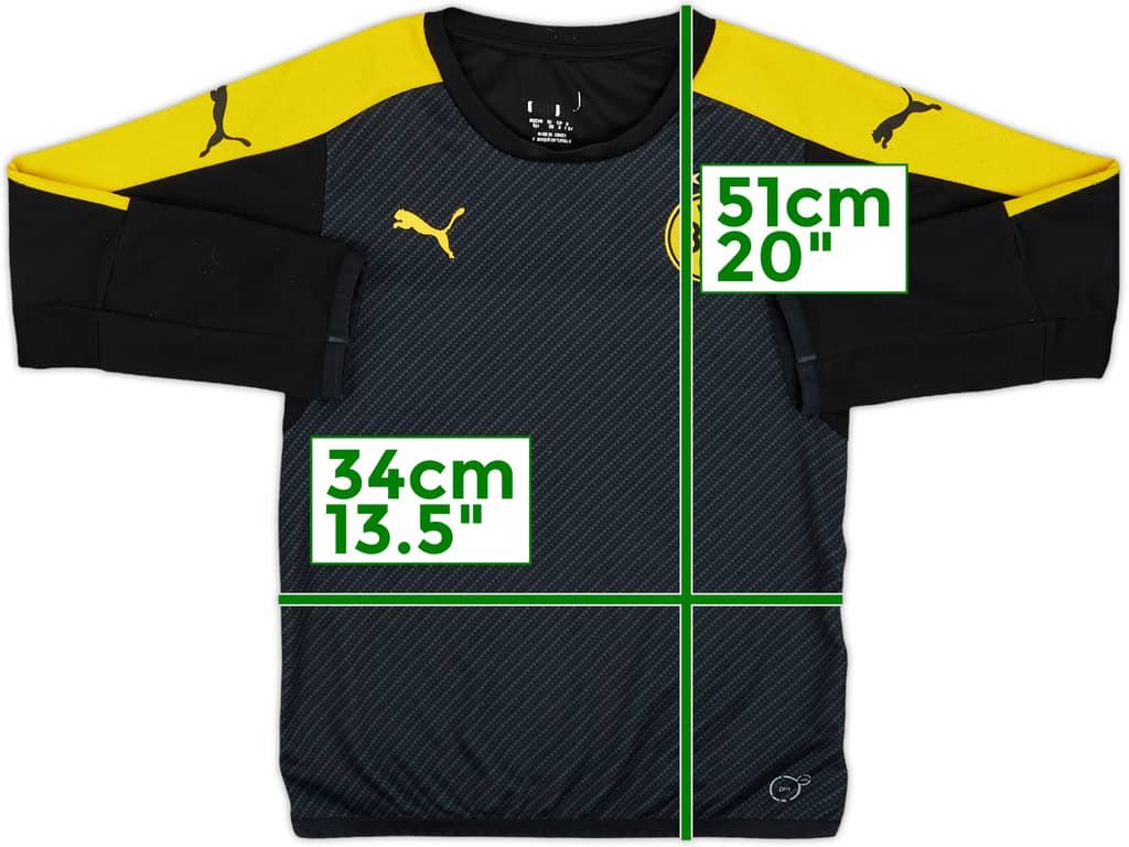 2017-18 Borussia Dortmund Puma Sweat Top - 8/10 - (S.Boys)