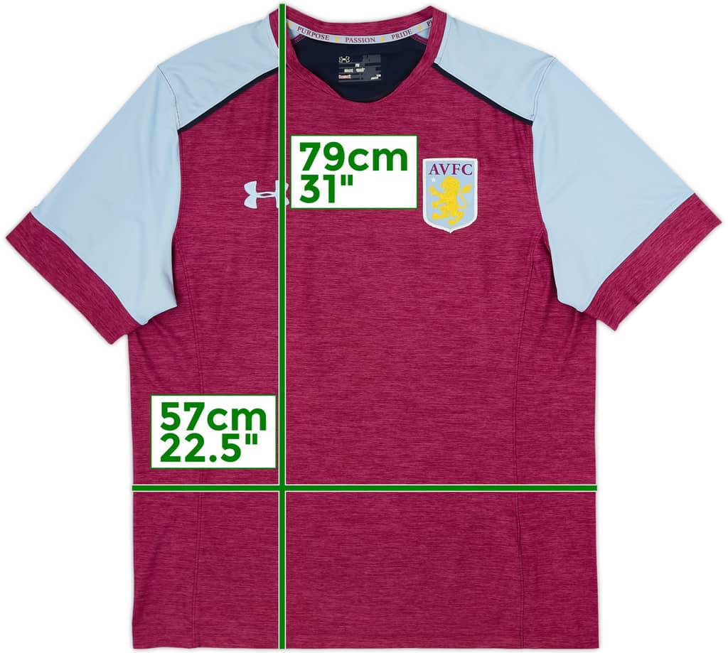 2016-17 Aston Villa Under Armour Training Shirt - 8/10 - (XL)
