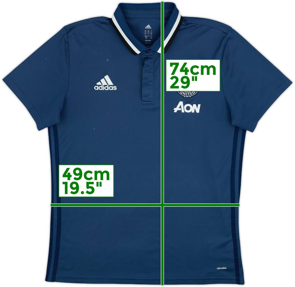 2016-17 Manchester United adidas Polo Shirt - 7/10 - (L)