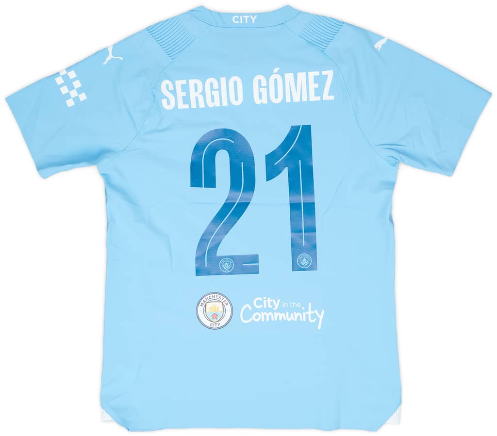 2023-24 Manchester City Match Issue FA Cup Final Home Shirt Sergio Gomez #21