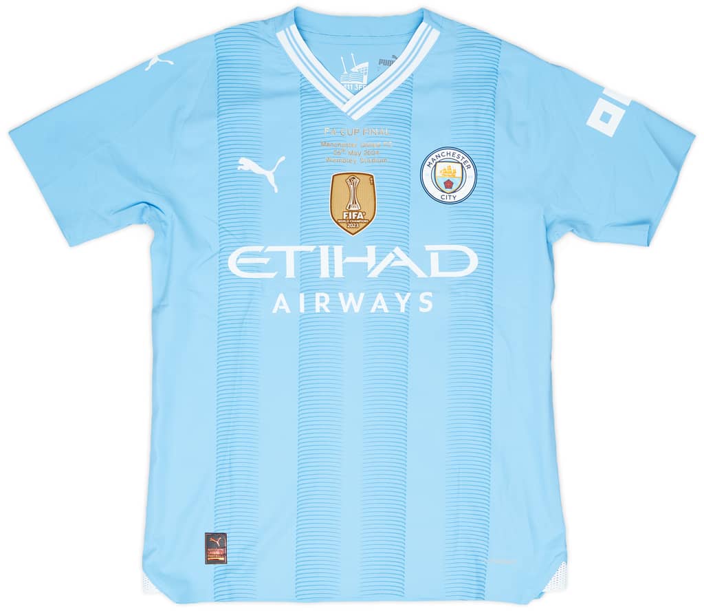 2023-24 Manchester City Match Issue FA Cup Final Home Shirt Sergio Gomez #21