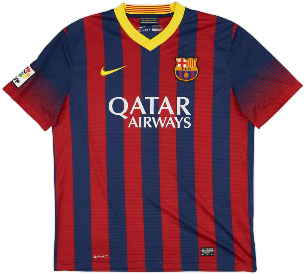 2013-14 Barcelona Home Shirt Messi #10 - 7/10 - (L)