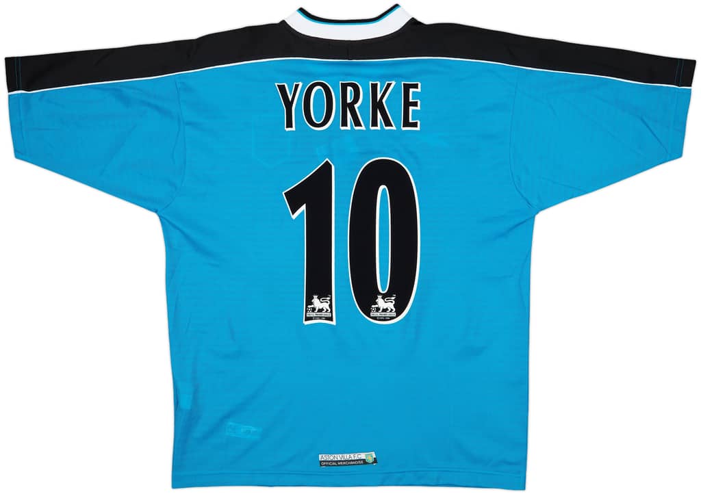 1998-99 Aston Villa Away Shirt Yorke #10 (M)