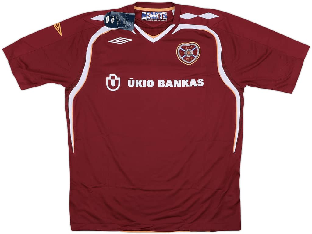 2007-08 Hearts Home Shirt (XL)