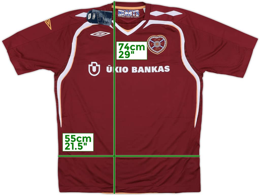 2007-08 Hearts Home Shirt (XL)