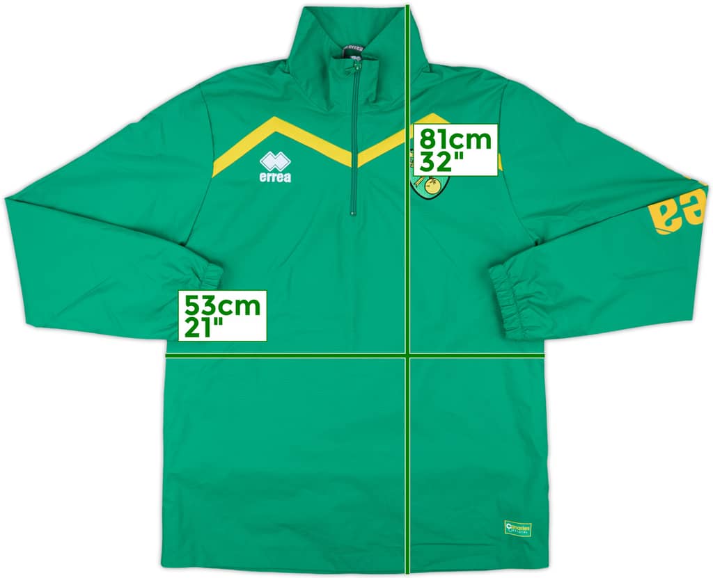 2014-15 Norwich Errea 1/4 Zip Drill Top - 10/10 - (L)