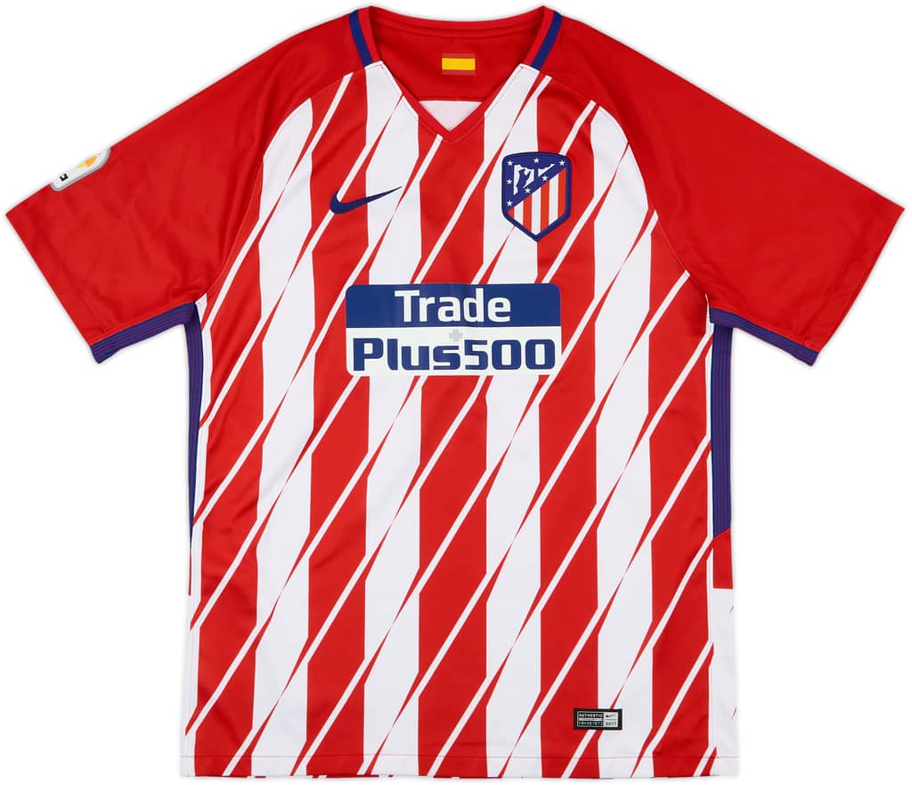 2017-18 Atletico Madrid Home Shirt - 8/10 - (L)