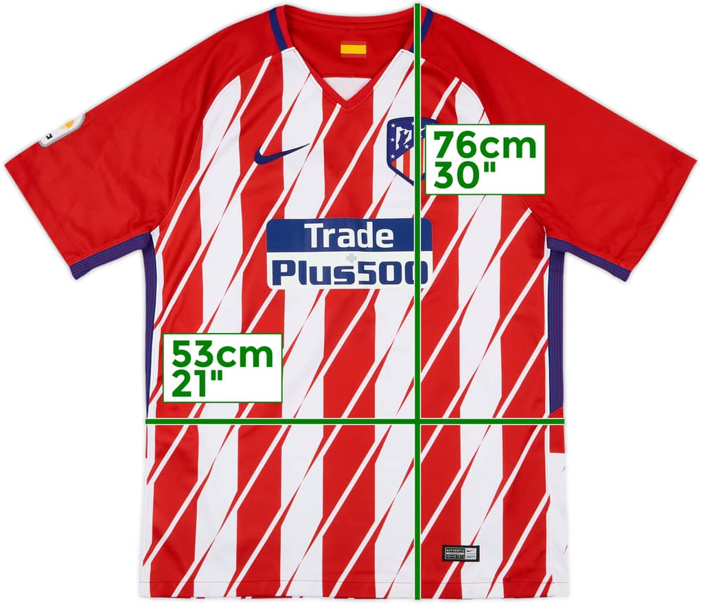 2017-18 Atletico Madrid Home Shirt - 8/10 - (L)