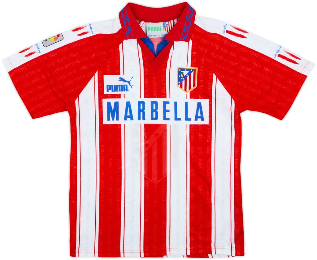 1995-96 Atletico Madrid Home Shirt - 8/10 - (15-16 Years)