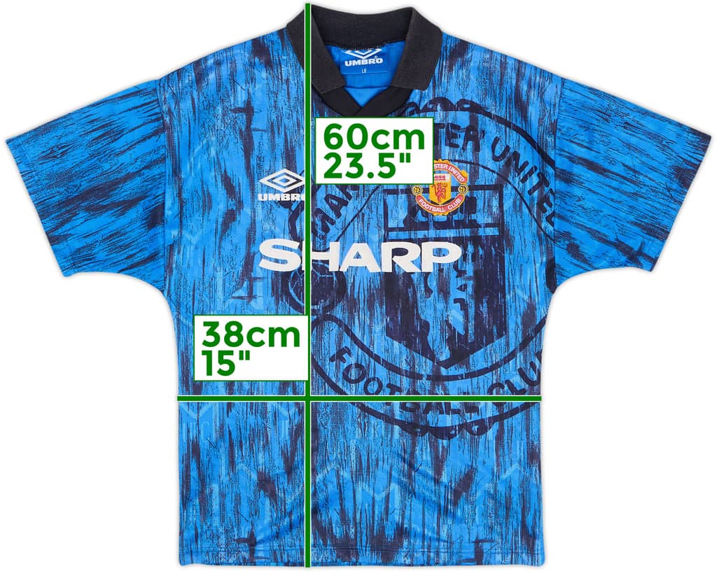 1992-93 Manchester United Away Shirt - 8/10 - (13-14 Years)