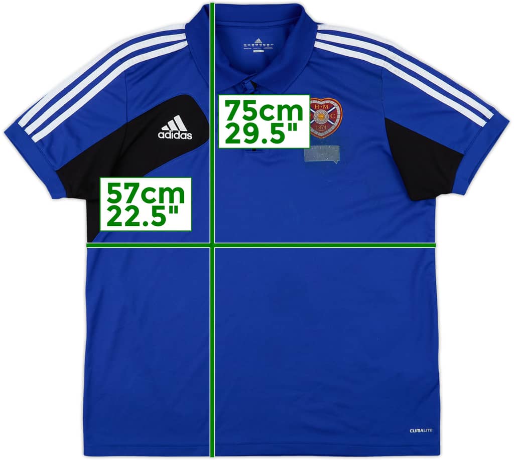 2012-13 Hearts adidas Polo Shirt - 4/10 - (XL/XXL)