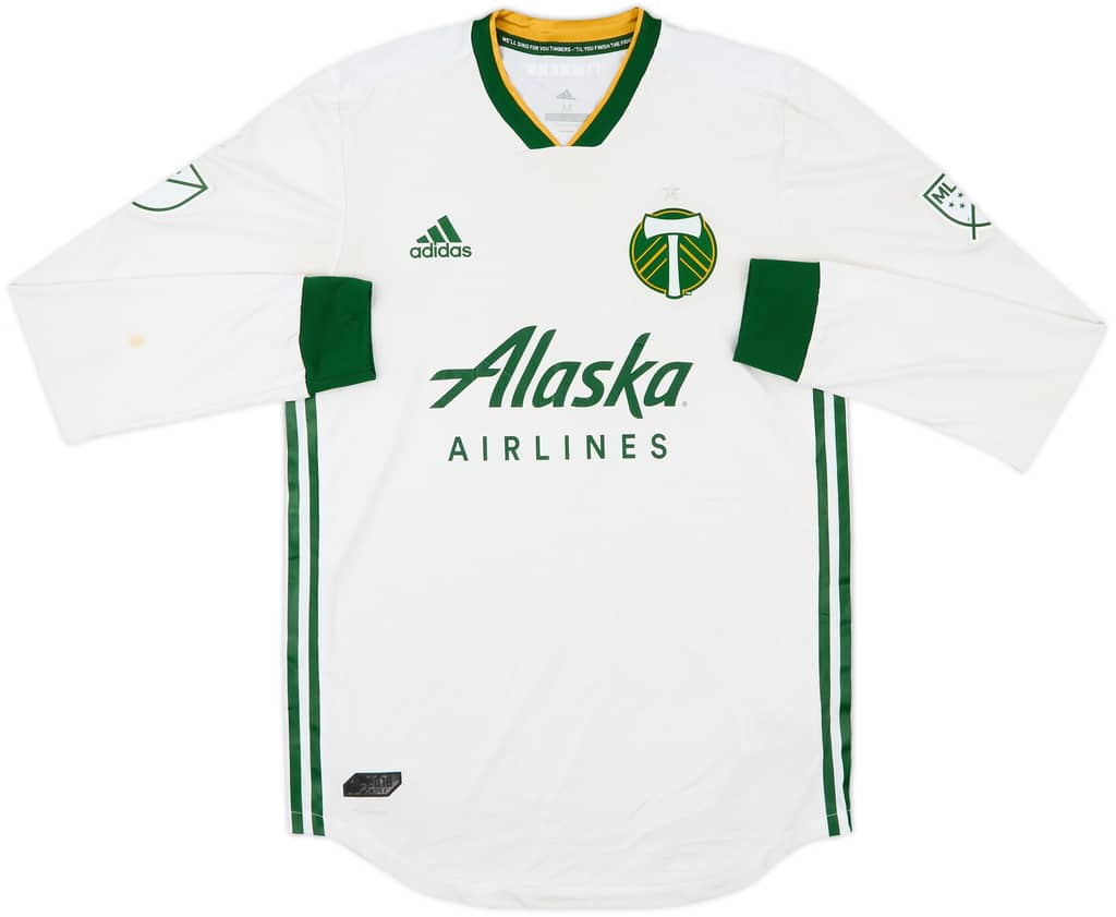 2018-19 Portland Timbers Authentic Away L/S Shirt - 7/10 - (M)