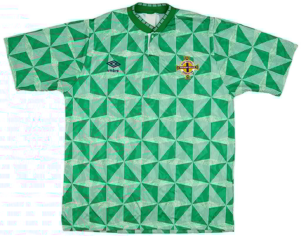 1990-92 Northern Ireland Home Shirt - 7/10 - (L)