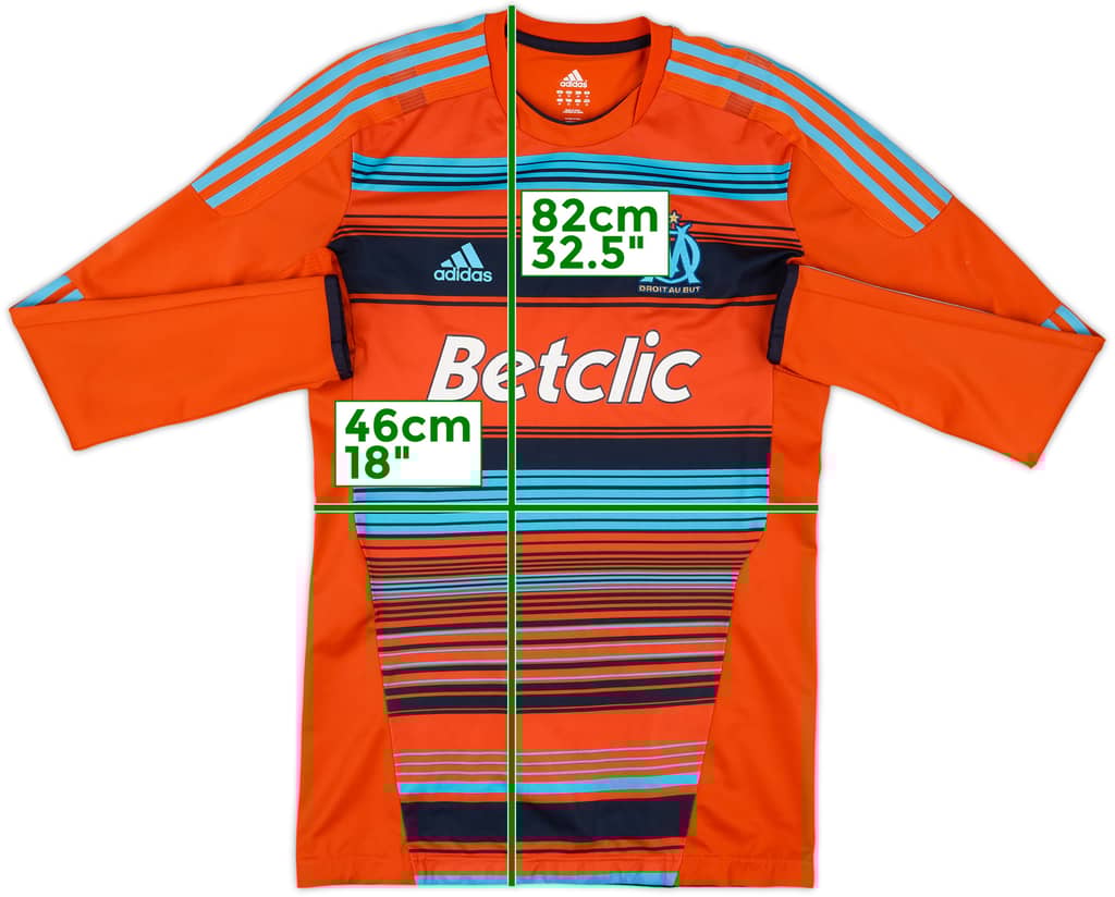 2011-12 Olympique Marseille Player Issue TechFit Third L/S Shirt - 5/10 - (XL)