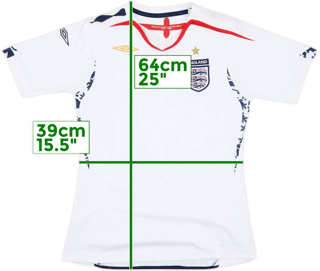 2007-09 England Home Shirt - 5/10 - (Women's S)