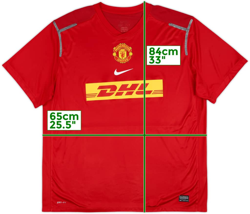 2012-13 Manchester United Player Issue Nike Training Shirt - 7/10 - (XXL)