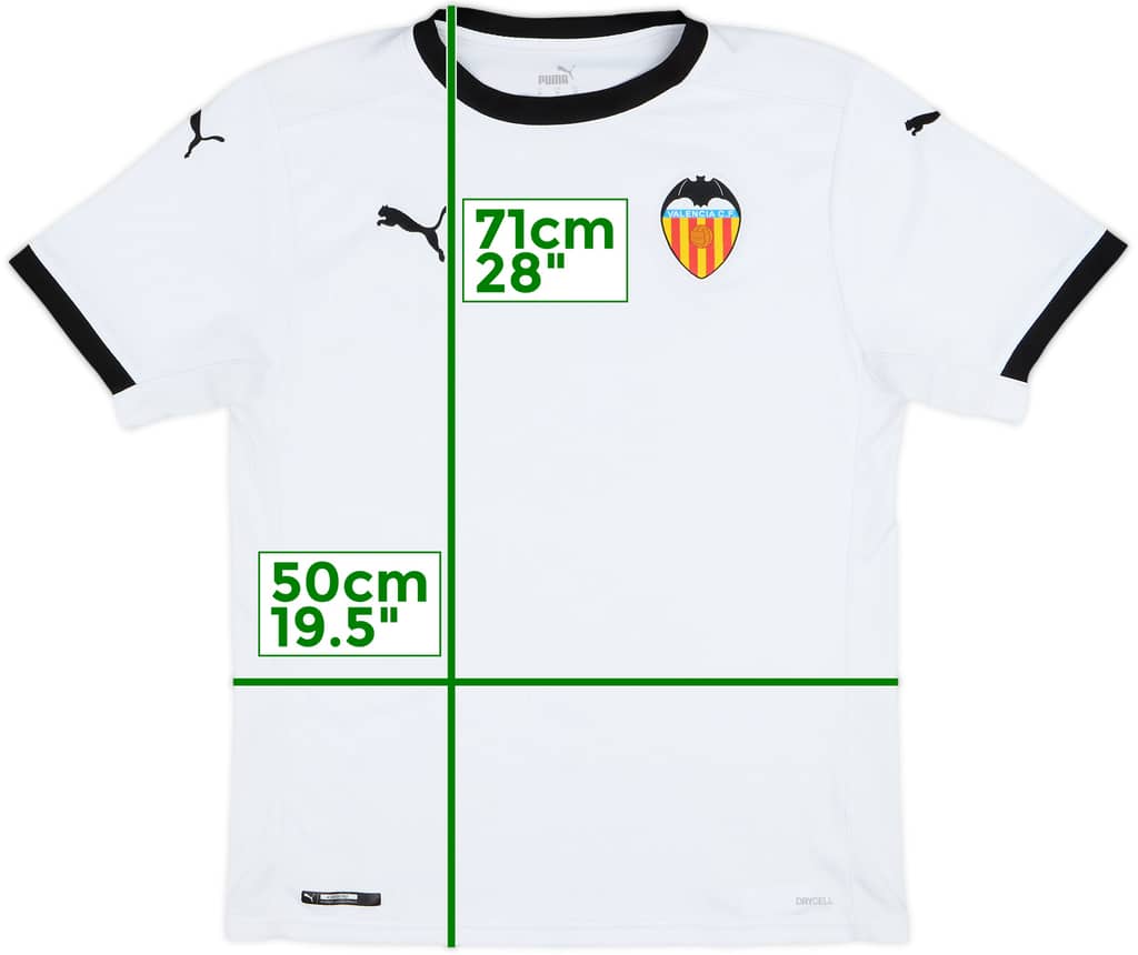 2020-21 Valencia Home Shirt - 9/10 - (M)