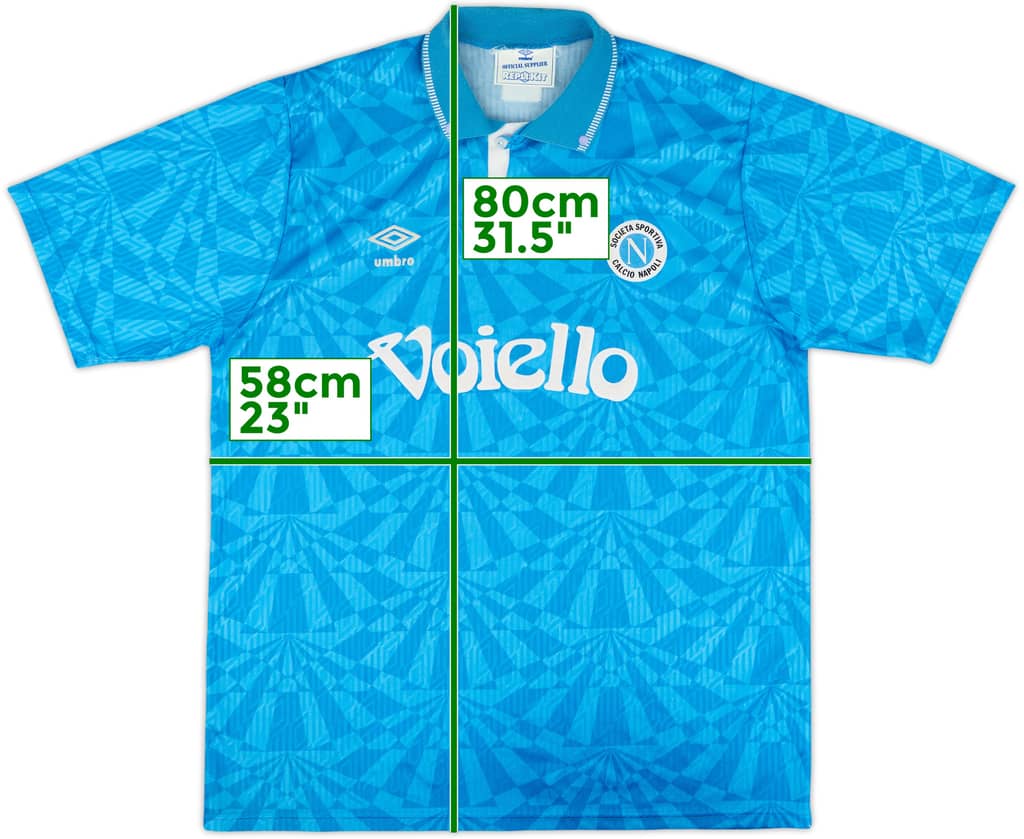 1991-93 Napoli Home Shirt - 8/10 - (XL)