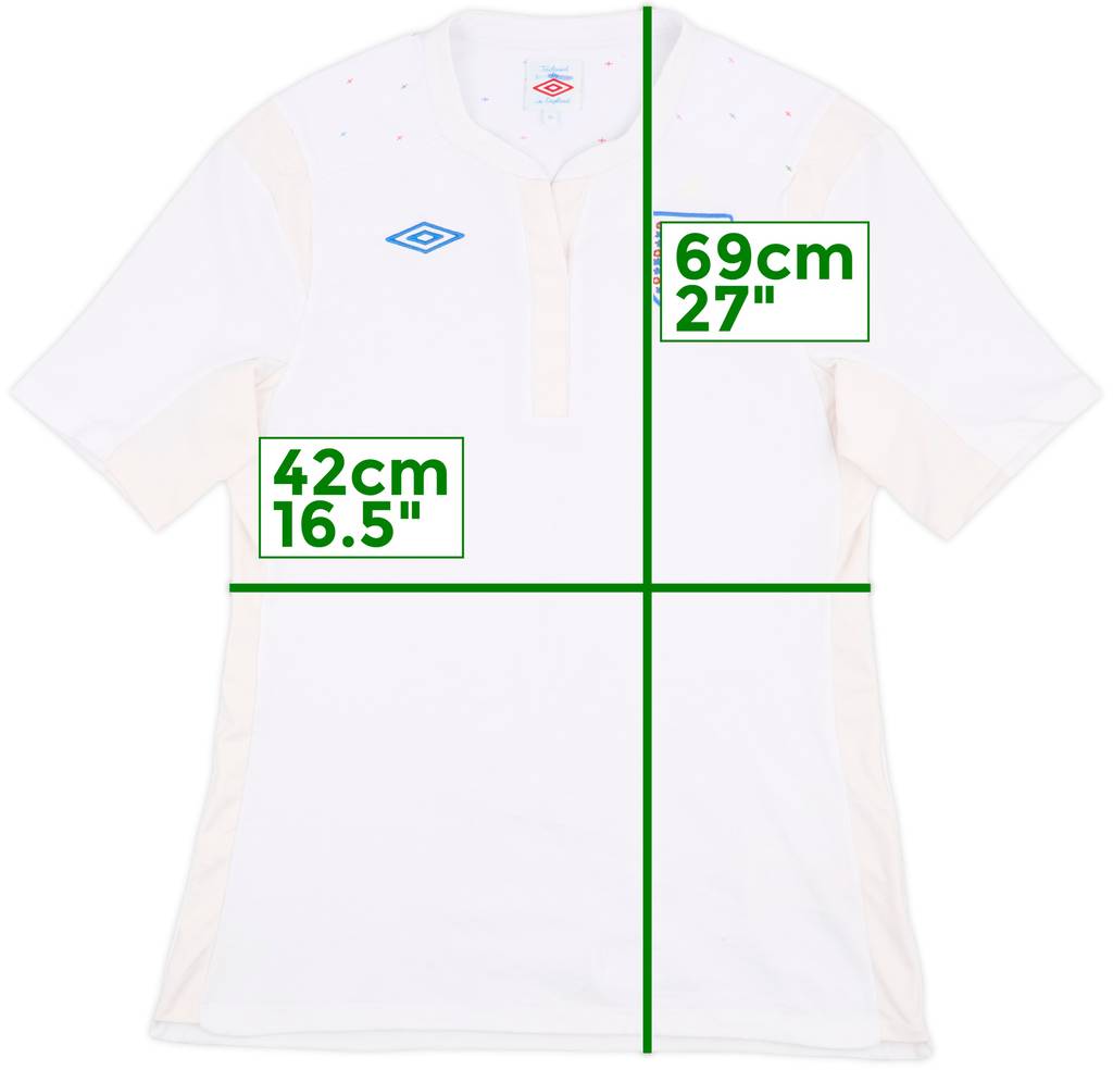 2010-11 England Home Shirt - 8/10 - (Women's L)