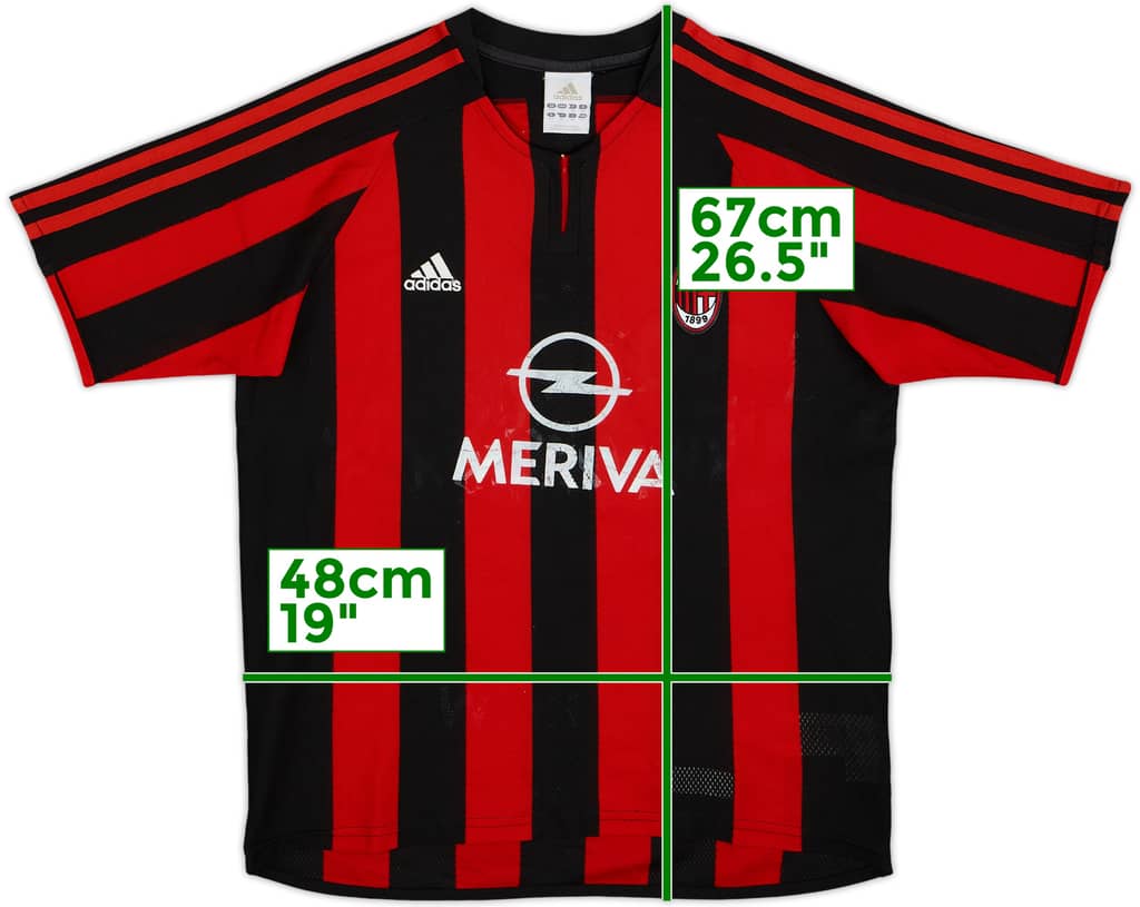 2003-04 AC Milan Home Shirt - 5/10 - (XL.Boys)