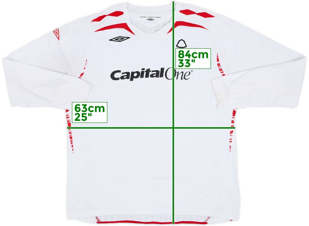 2007-08 Nottingham Forest Away L/S Shirt - 7/10 - (XXL)