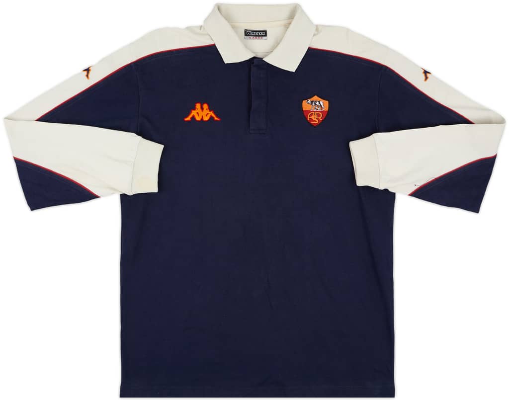 2002-03 Roma Kappa Polo L/S Shirt - 9/10 - (L)