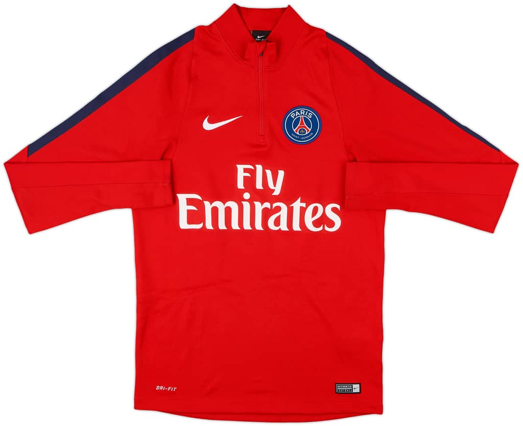 2016-17 Paris Saint-Germain Nike 1/4 Zip Sweat Top - 7/10 - (S)